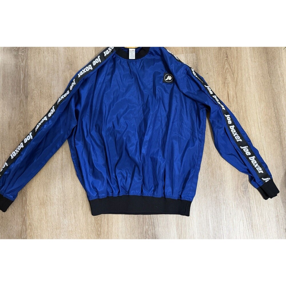 Vintage Y2K Joe Boxer Blue Windbreaker Pullover Men’s Size XL 90s Logo